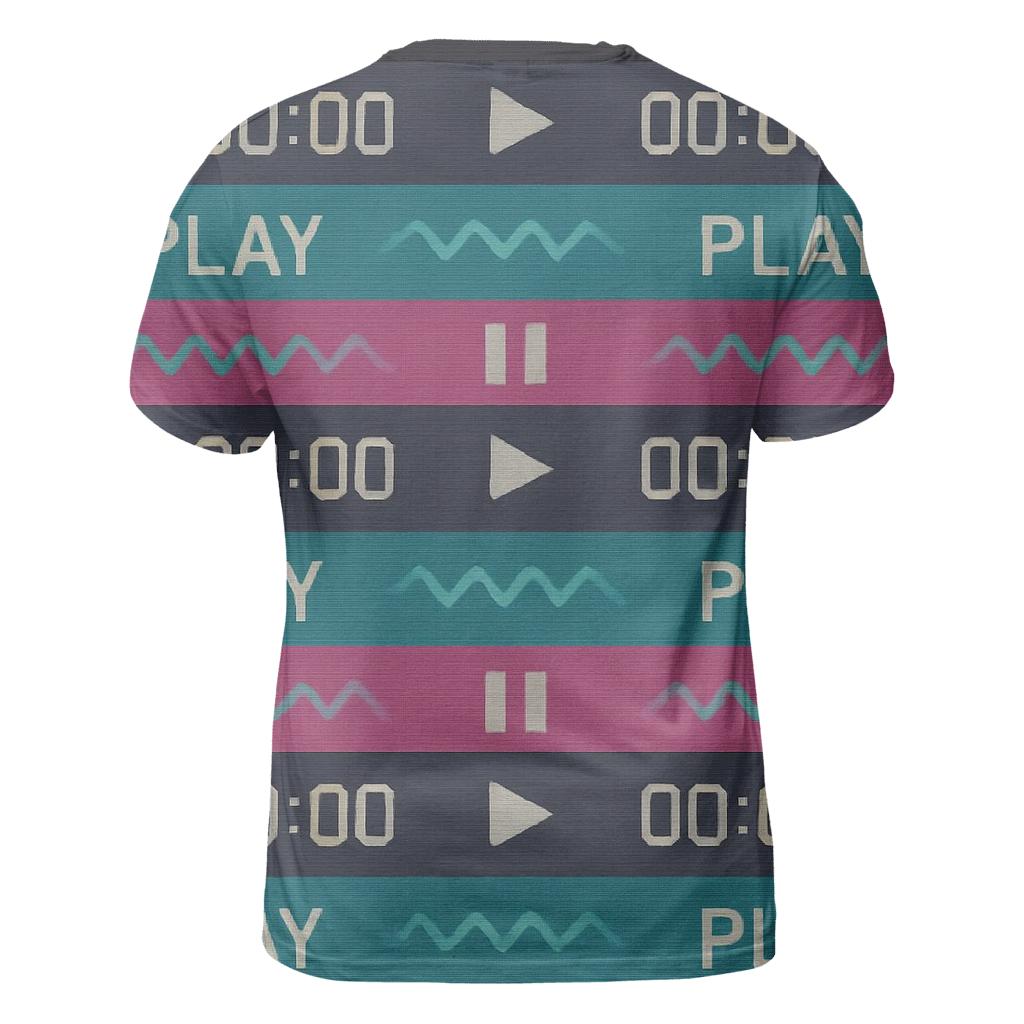 VHS Timecode Wave Pattern unique graphic print tees