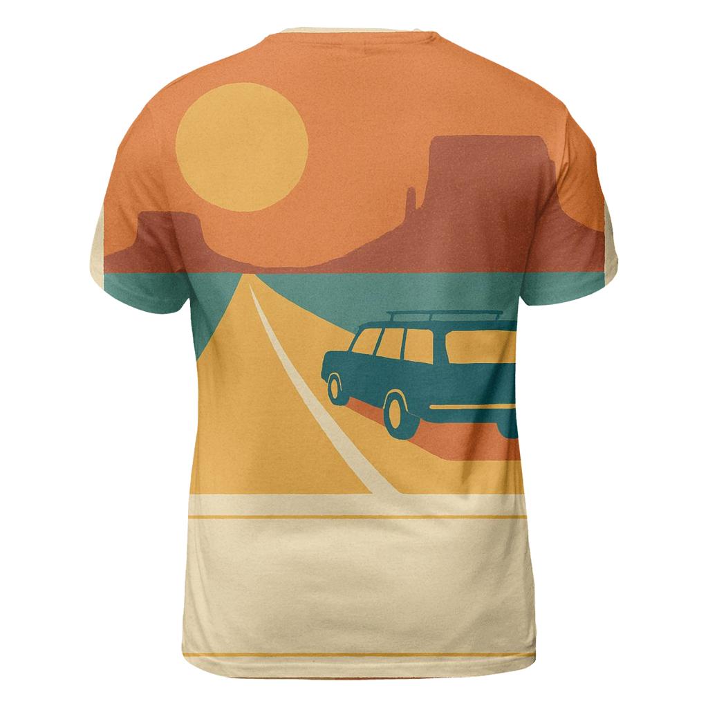 Seventies Road Trip Postcard Collage trendy printed shirt styles