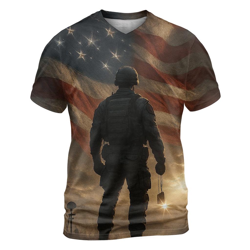 Dawn Vigil Over The Rippling Stars creative print fashion shirts