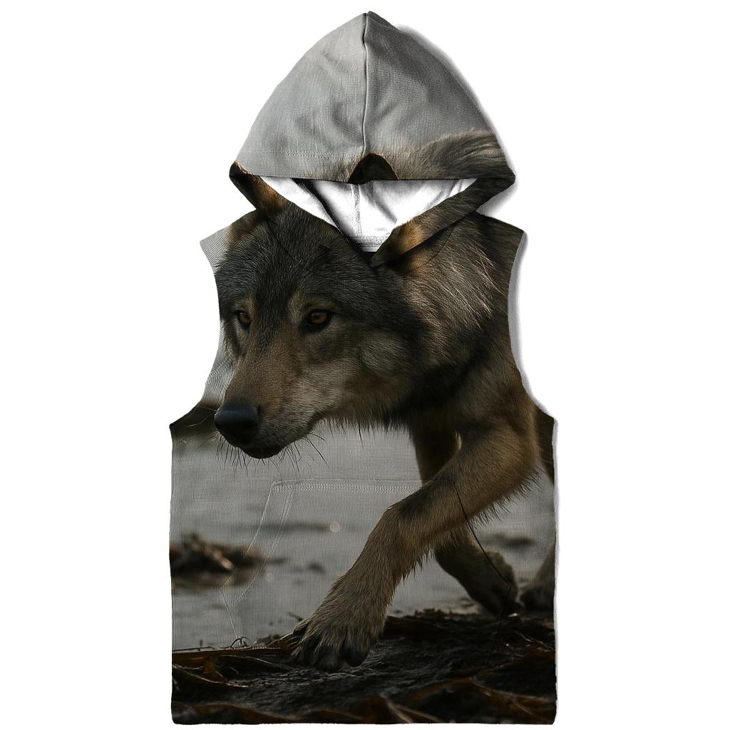 Sea Wolf Tracking Salmon Along Kelp Shore hoodie trends