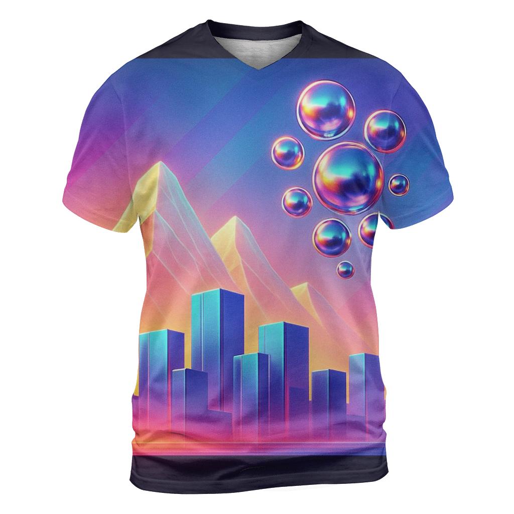 Prismatic Skyline Mirage unique graphic print tees