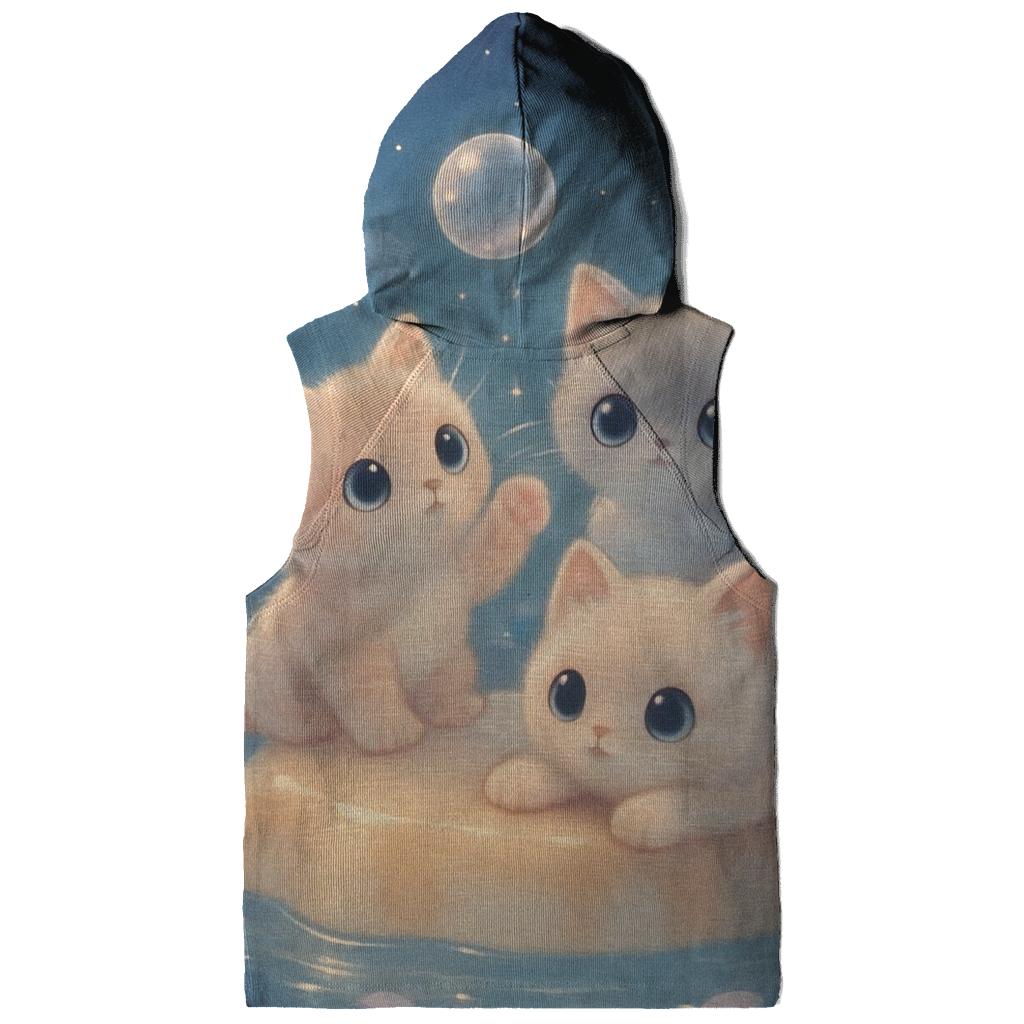 Moonlit Pudding Cat Cove printed hoodies