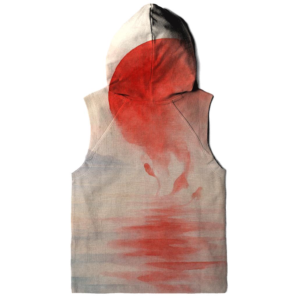 Rising Sun Over Watercolor Tides Japan premium hoodies
