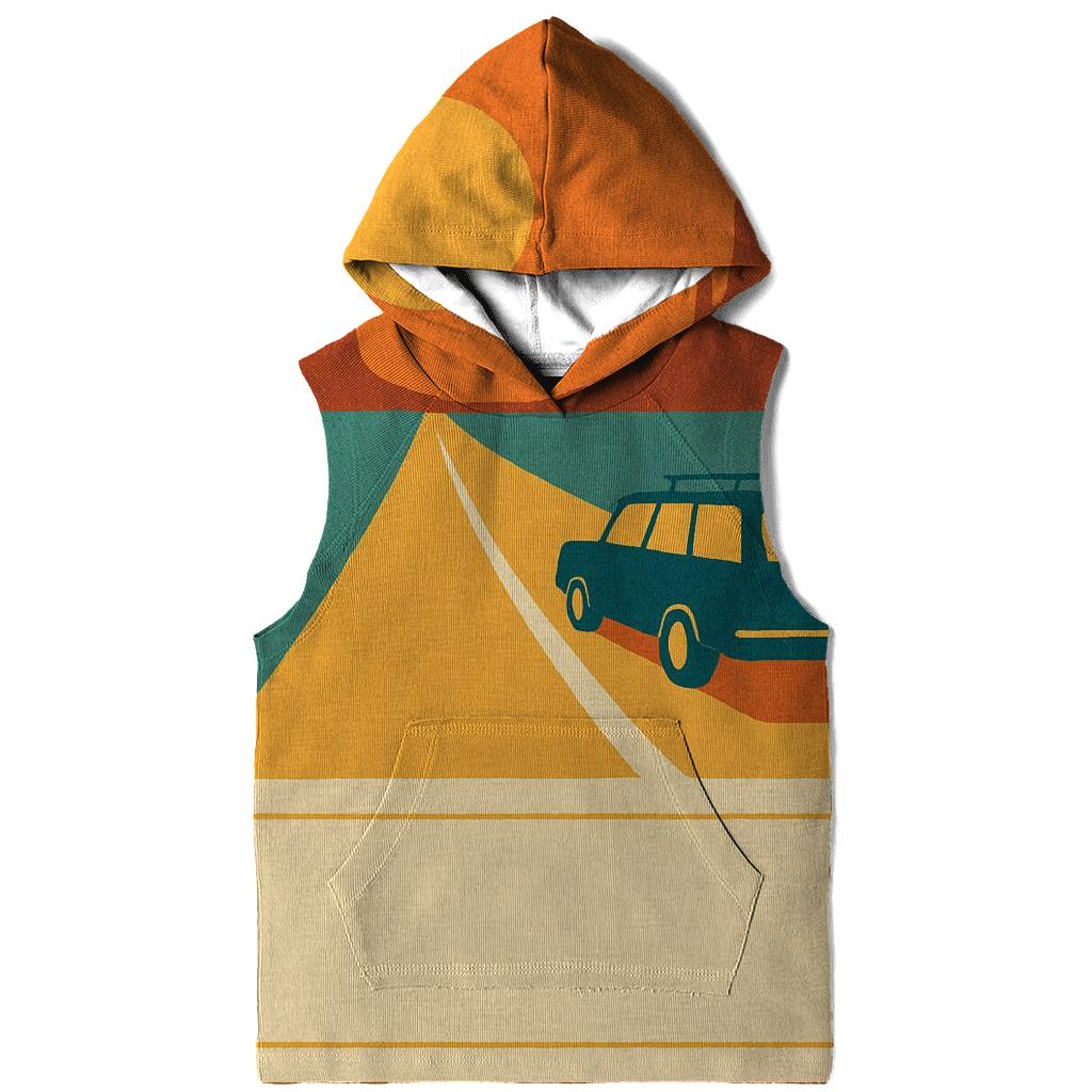 Seventies Road Trip Postcard Collage designer hoodies