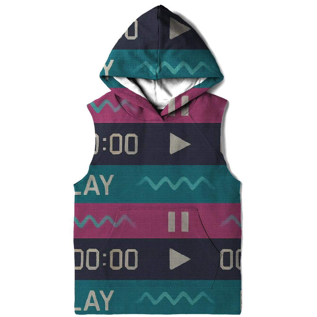 VHS Timecode Wave Pattern hoodie designs