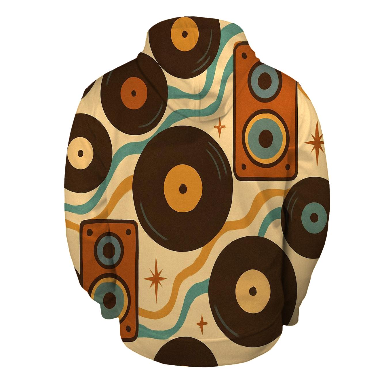 Groovy Vinyl Lounge Patterns pullover hoodies