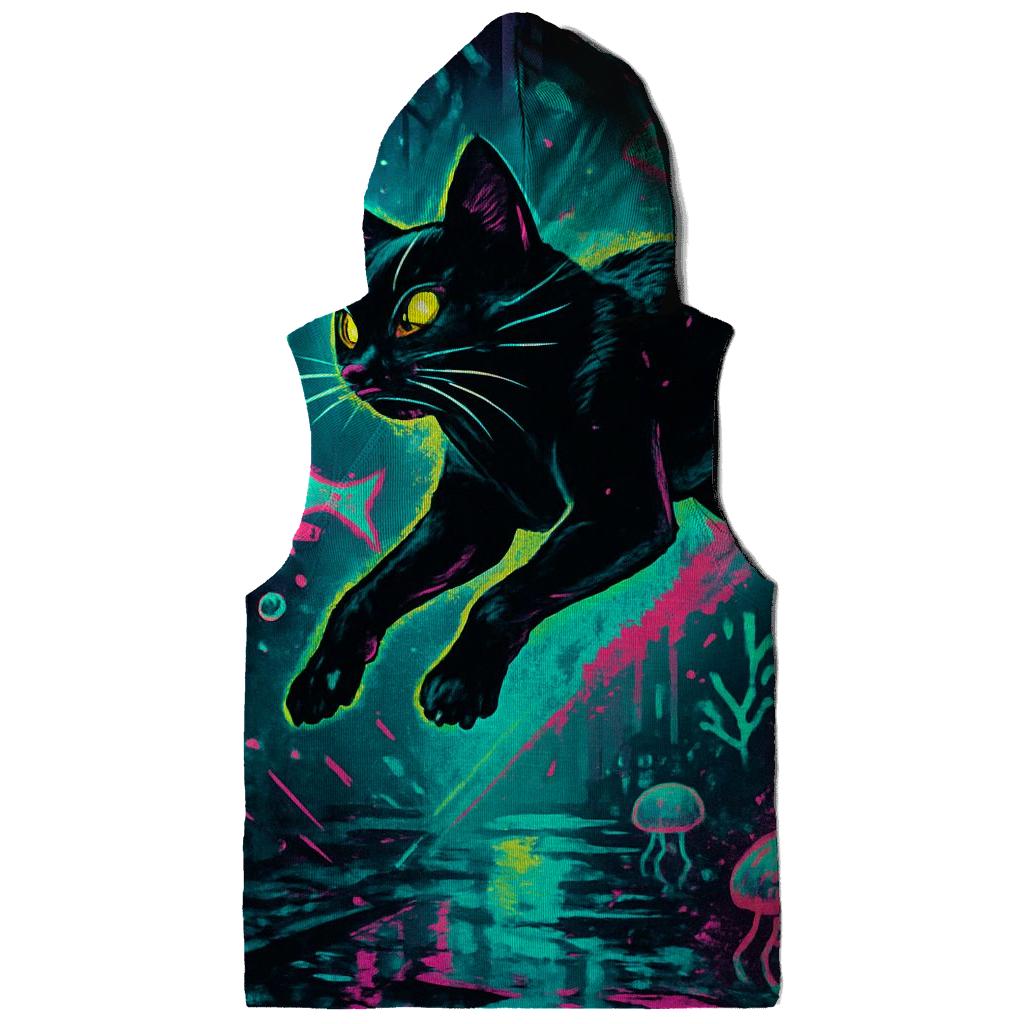 Neon Bubble Reef Alley Cat graphic hoodies