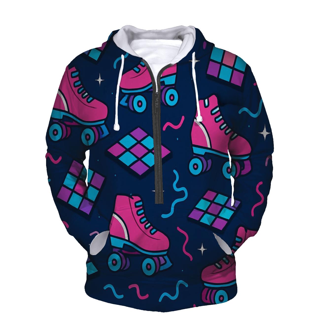 Roller Rink Neon Confetti premium hoodies