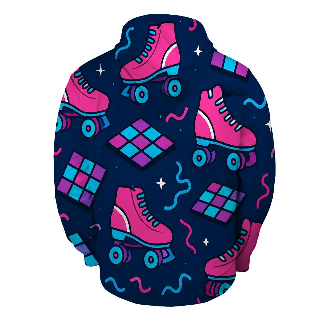 Roller Rink Neon Confetti premium hoodies
