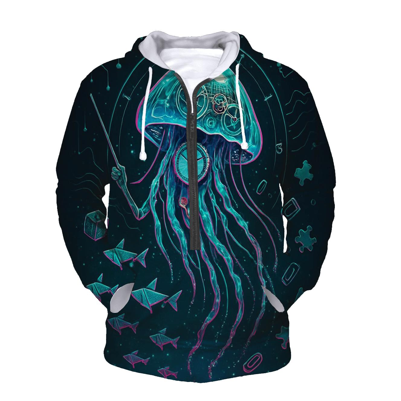 The Clockwork Jellyfish Parade graphic hoodies