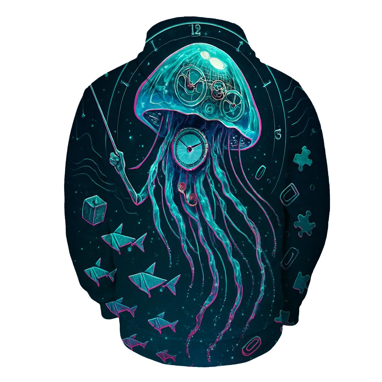 The Clockwork Jellyfish Parade graphic hoodies
