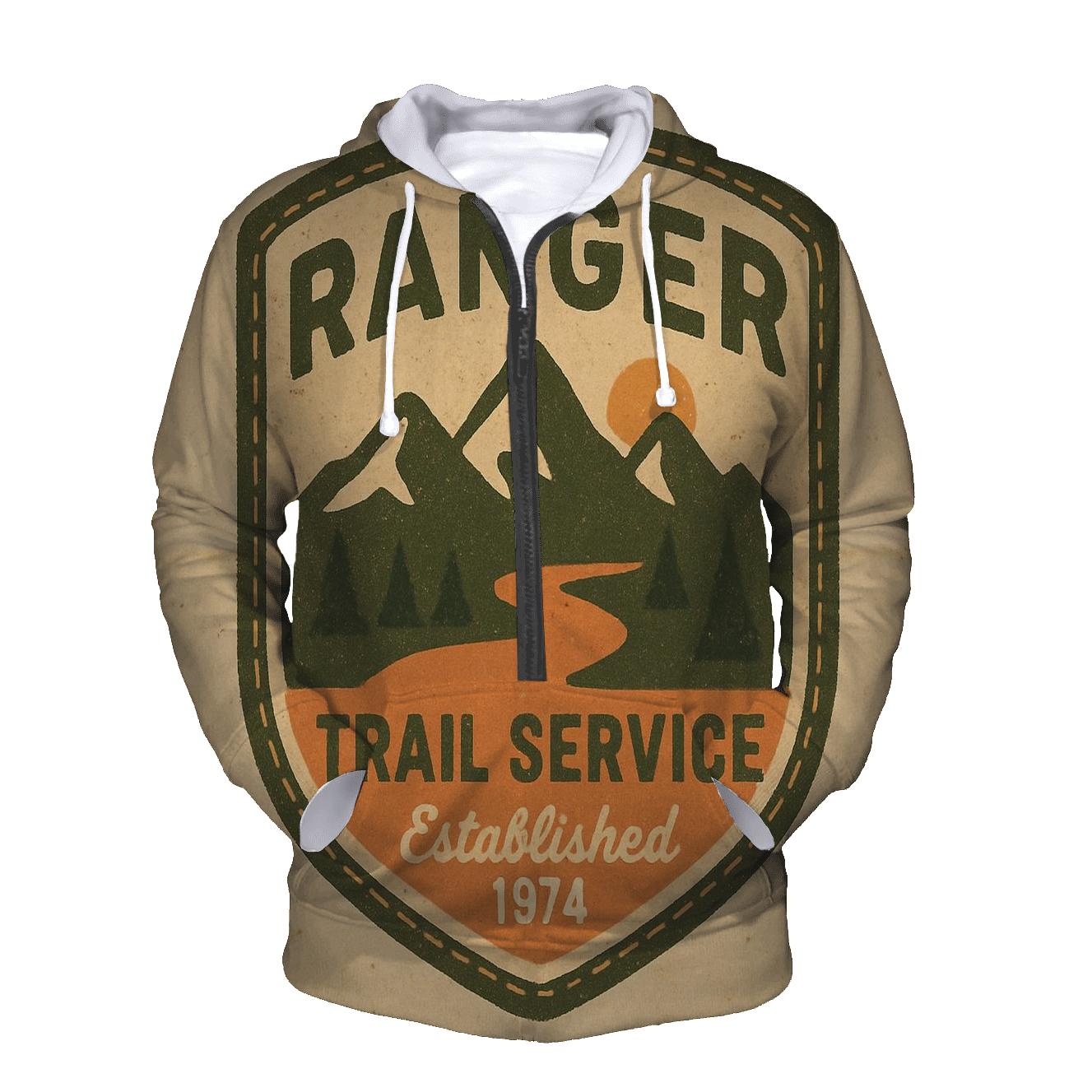 Faded 1970s National Park Ranger Badge Graphic hoodie styles