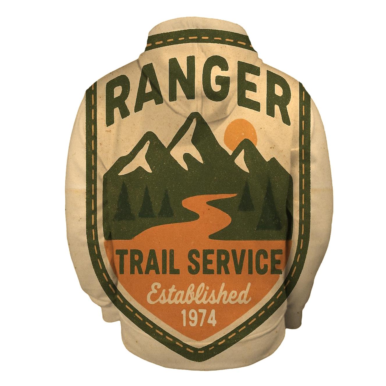 Faded 1970s National Park Ranger Badge Graphic hoodie styles