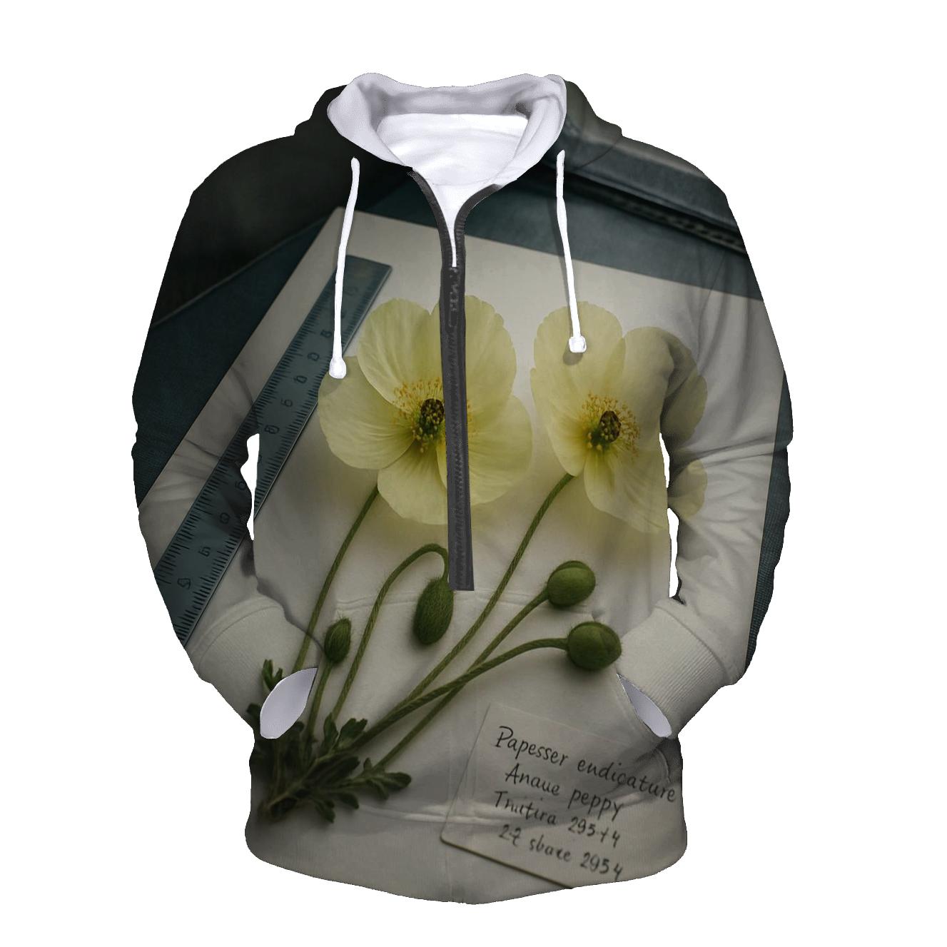 Arctic Poppy Specimen Sheet In A Field Herbarium Tent hoodie styles