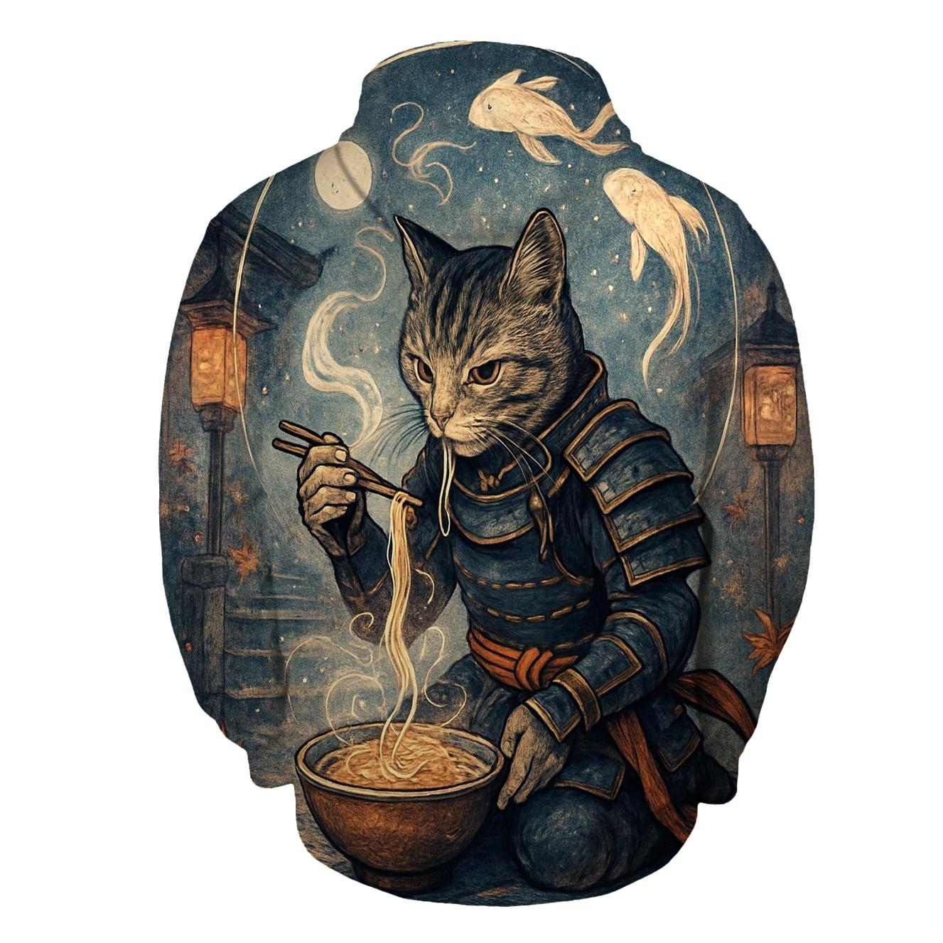 Moonlit Ramen Ronin Cat hoodie designs
