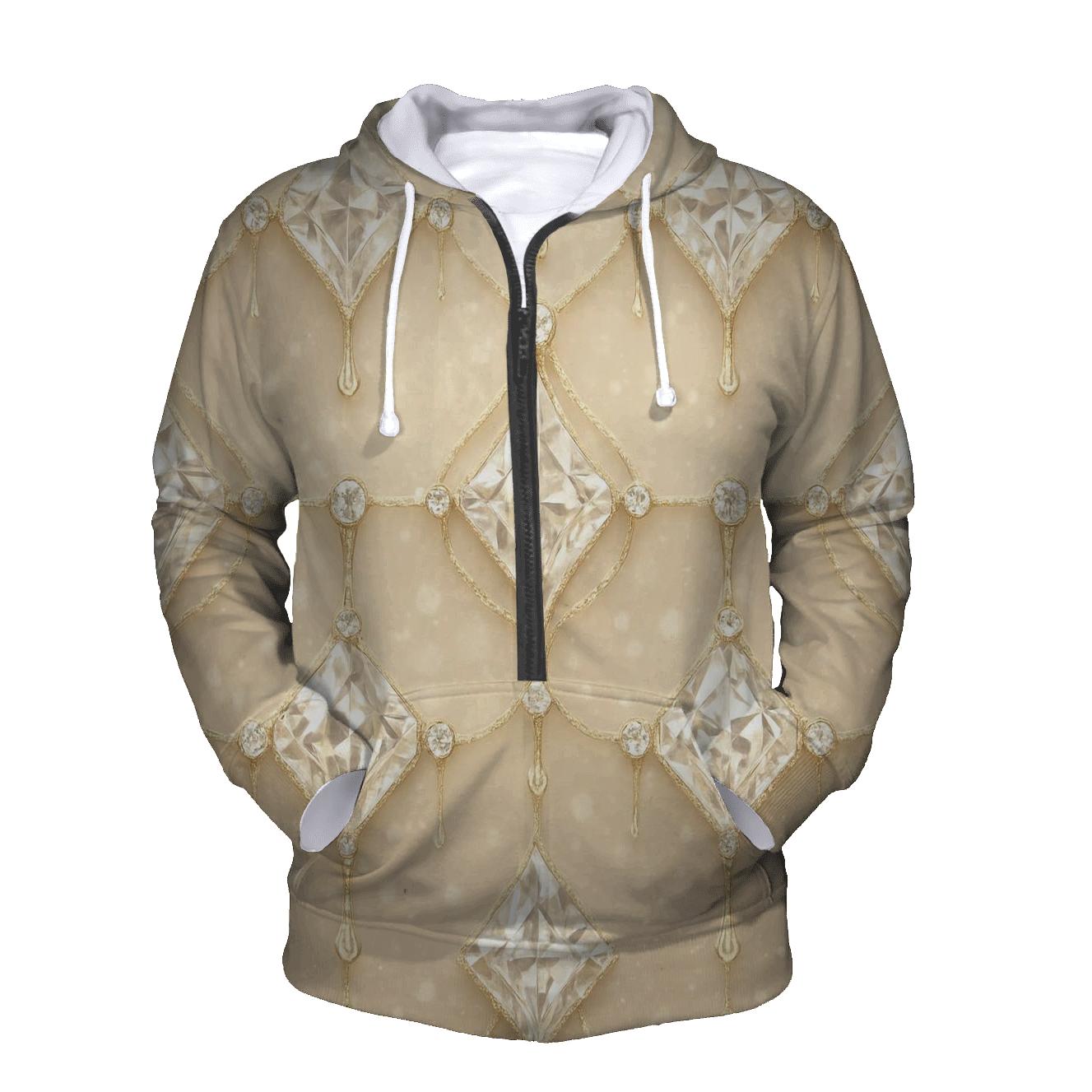 Champagne Crystal Lattice lightweight hoodies