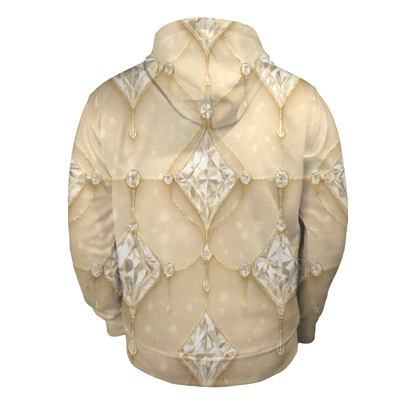 Champagne Crystal Lattice lightweight hoodies