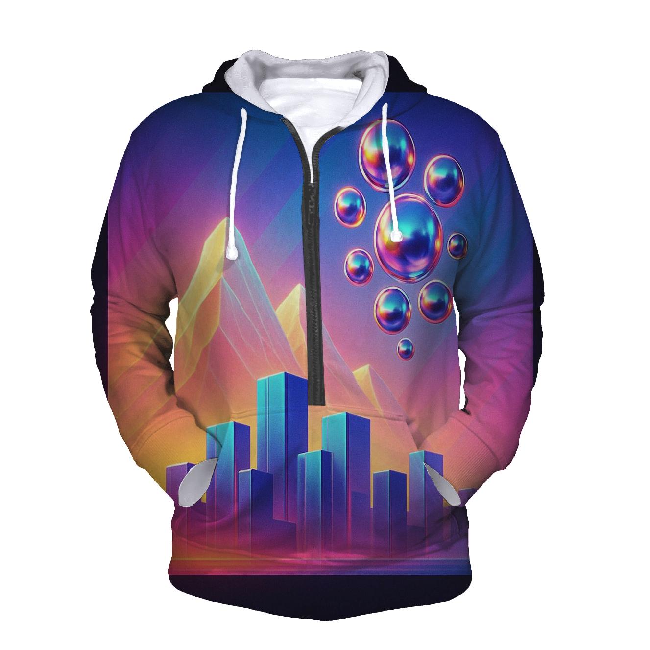 Prismatic Skyline Mirage graphic hoodies