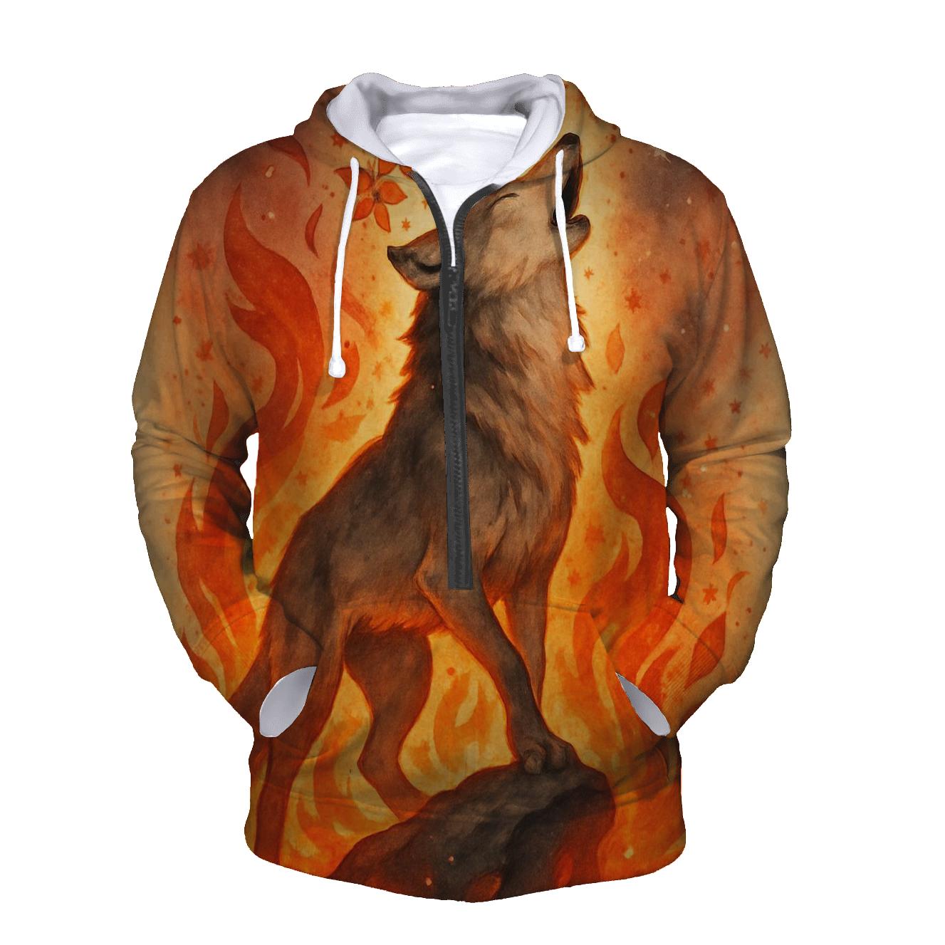 Cinder Bloom Howl Of The Wild Crown premium hoodies