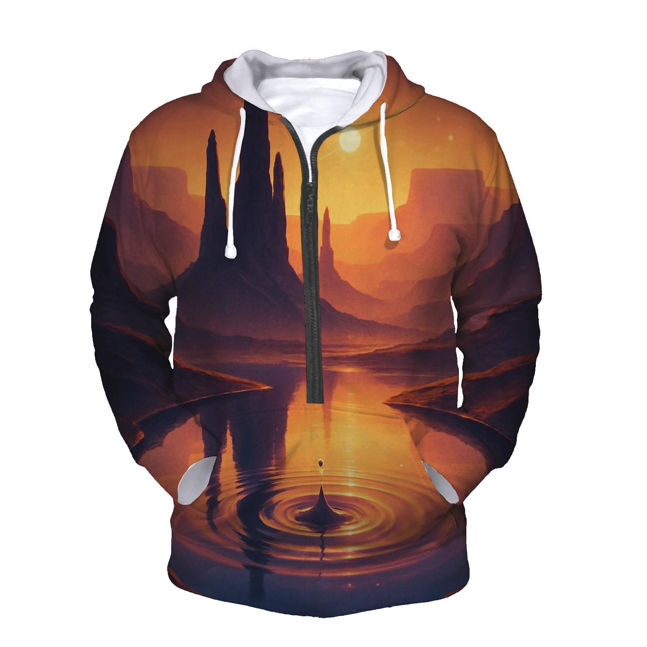 Canyon Glass Sunset Mirage zip-up hoodies