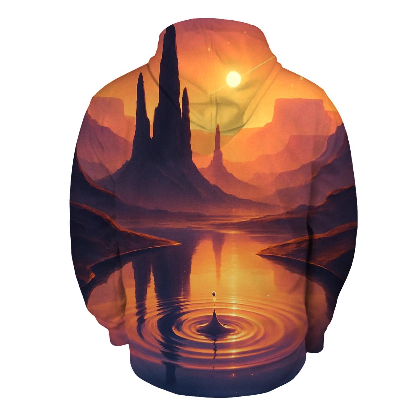 Canyon Glass Sunset Mirage zip-up hoodies