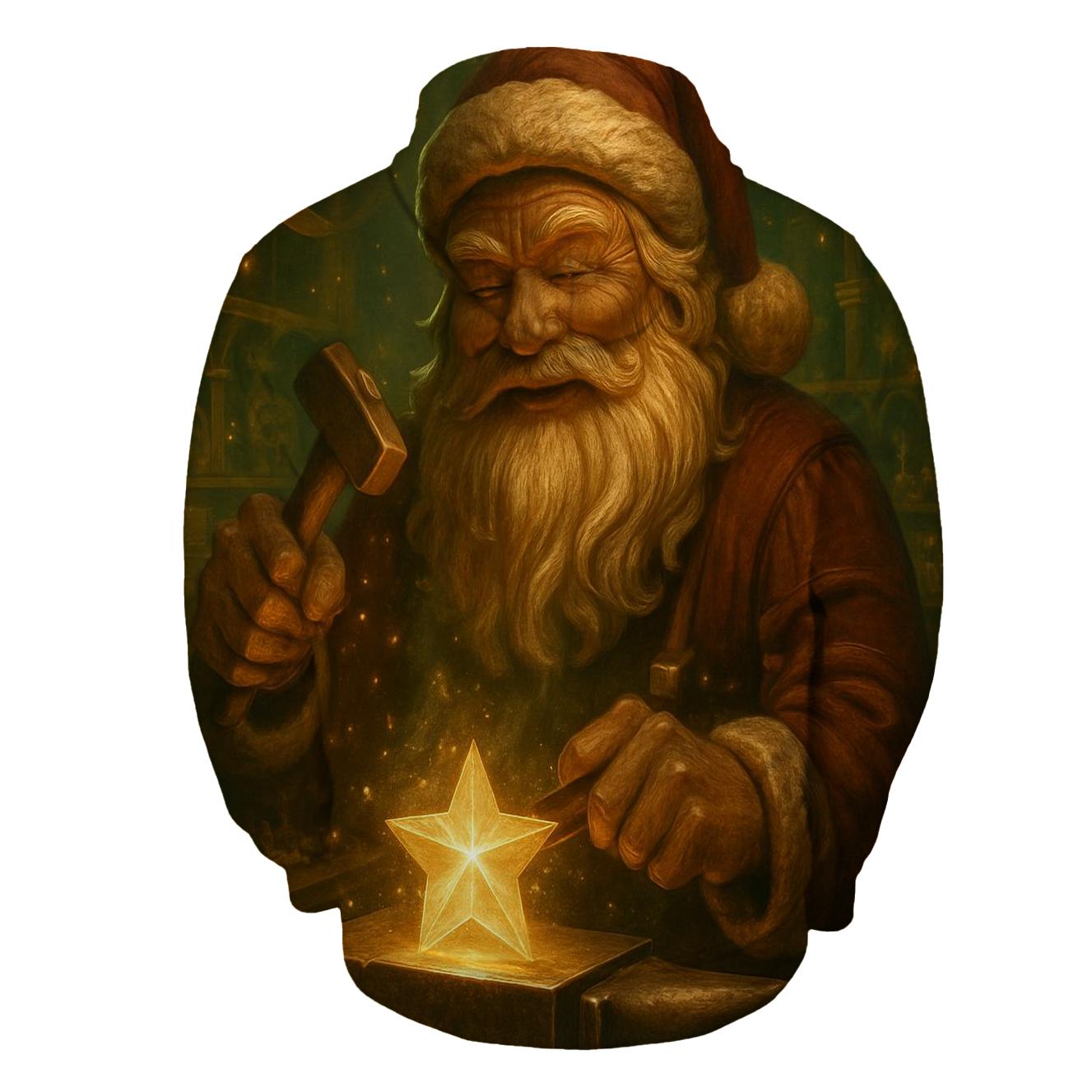 Clockwork Workshop Santa With Starlit Toy Forge lightweight hoodies