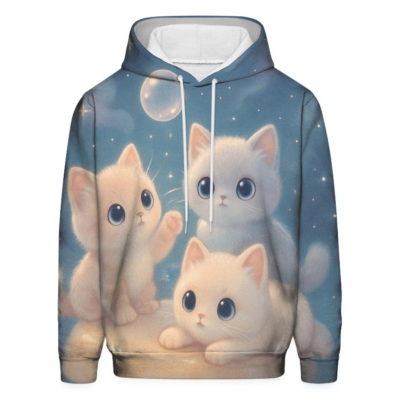 Moonlit Pudding Cat Cove pullover hoodies