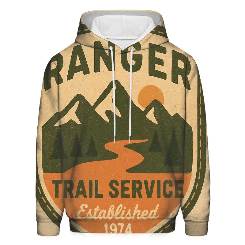 Faded 1970s National Park Ranger Badge Graphic lightweight hoodies