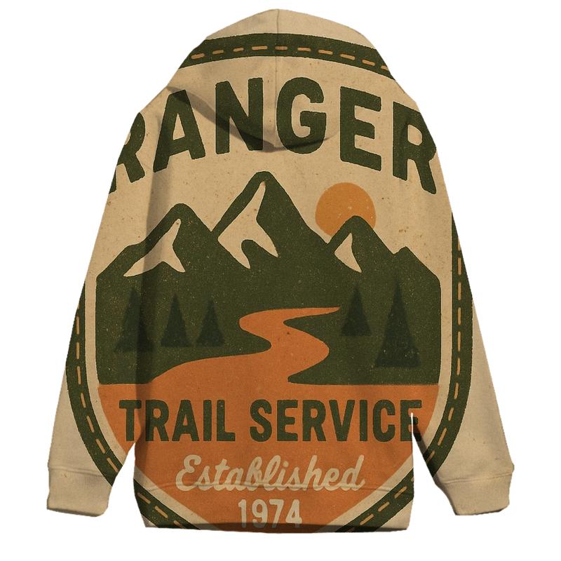 Faded 1970s National Park Ranger Badge Graphic lightweight hoodies