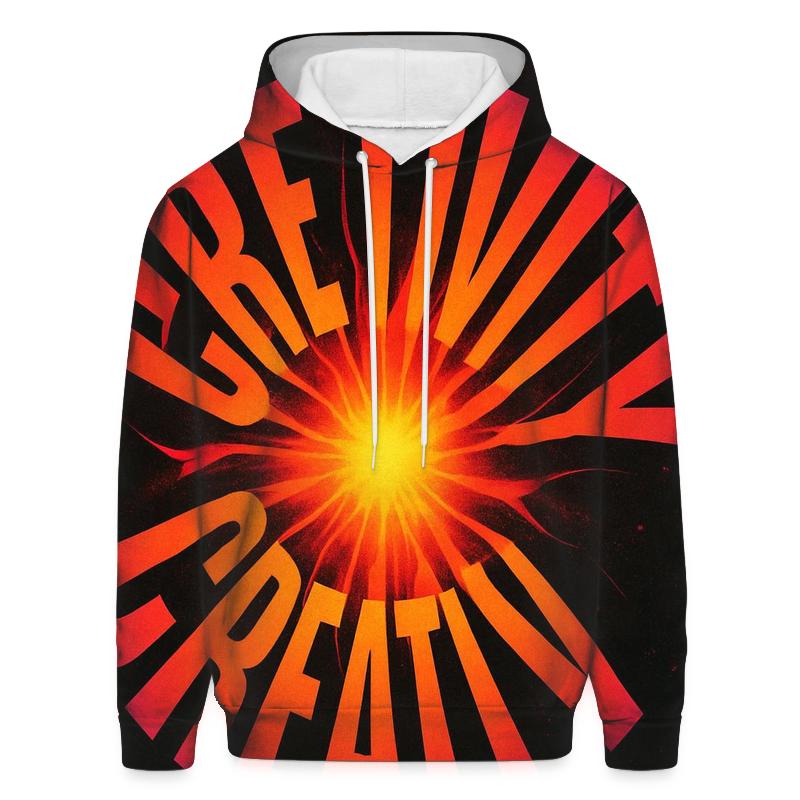 Solar Flare Typography Bloom pullover hoodies