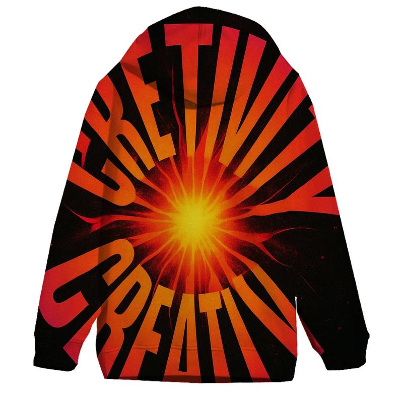 Solar Flare Typography Bloom pullover hoodies