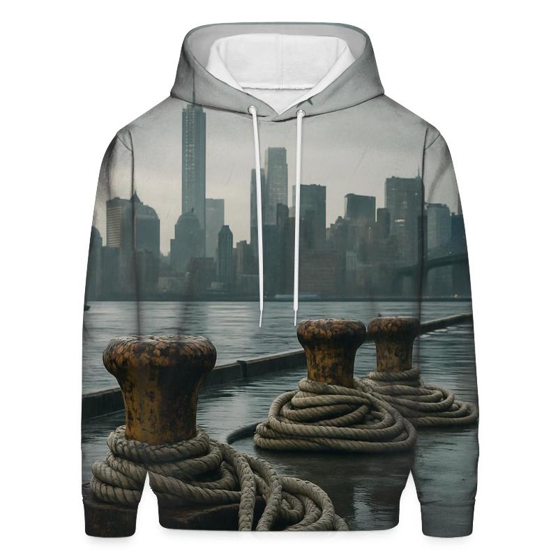 Red Hook Working Waterfront Looking To Lower Manhattan embroidered hoodies