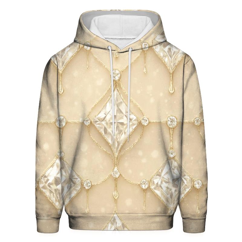 Champagne Crystal Lattice premium hoodies