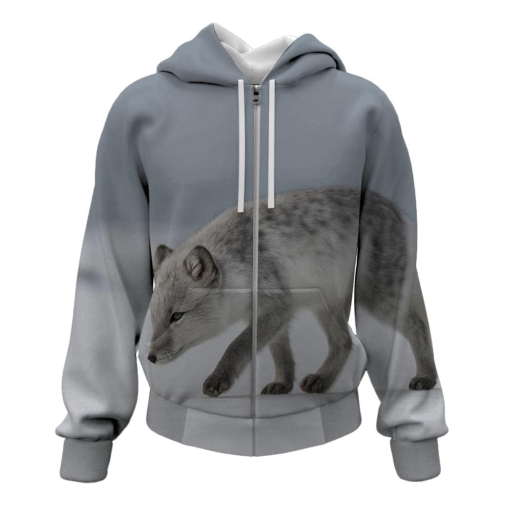 Frostline Forager Arctic Fox hoodie designs