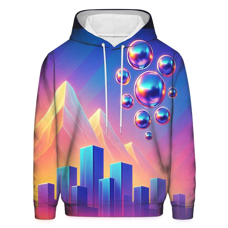 Prismatic Skyline Mirage graphic hoodies