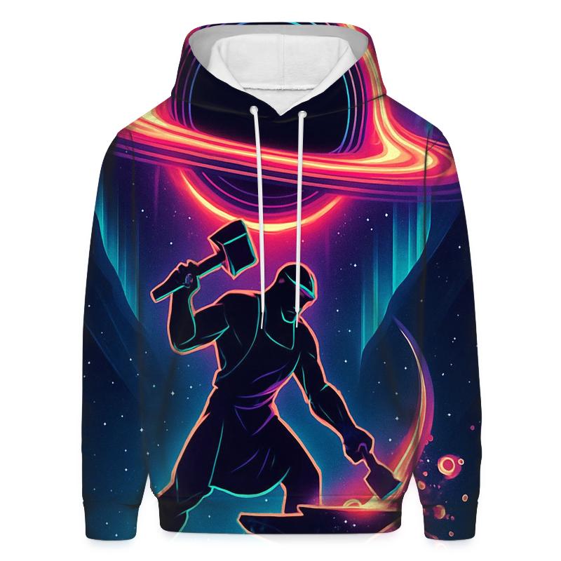 Aurora Forge Above The Silent Black Hole embroidered hoodies