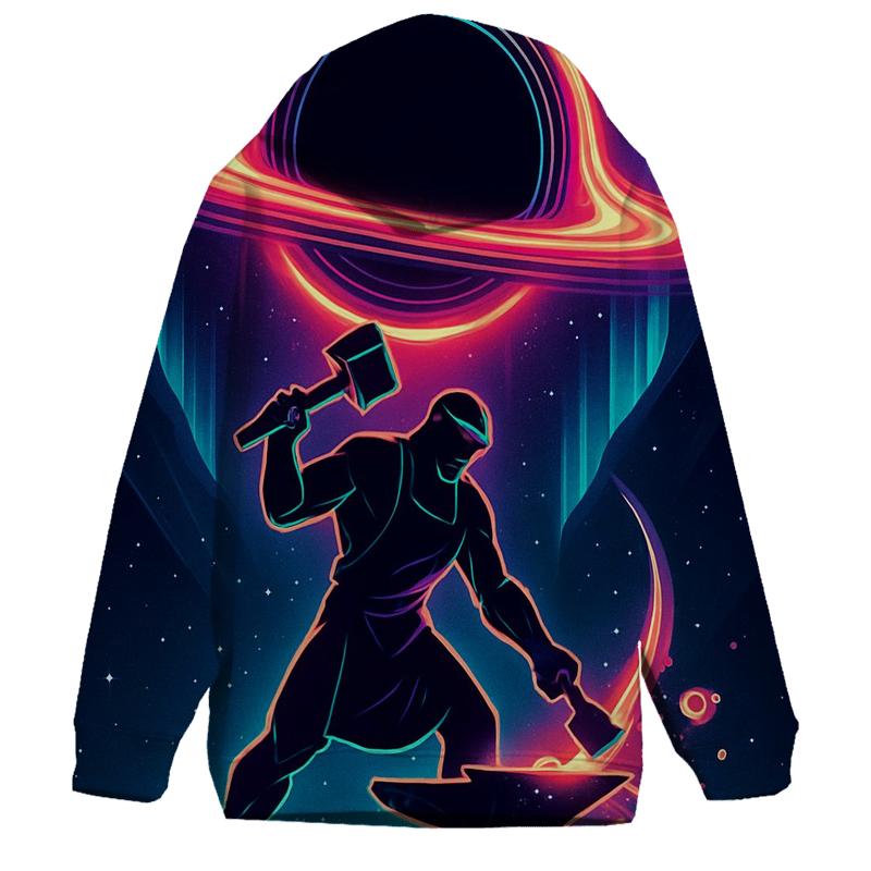 Aurora Forge Above The Silent Black Hole embroidered hoodies