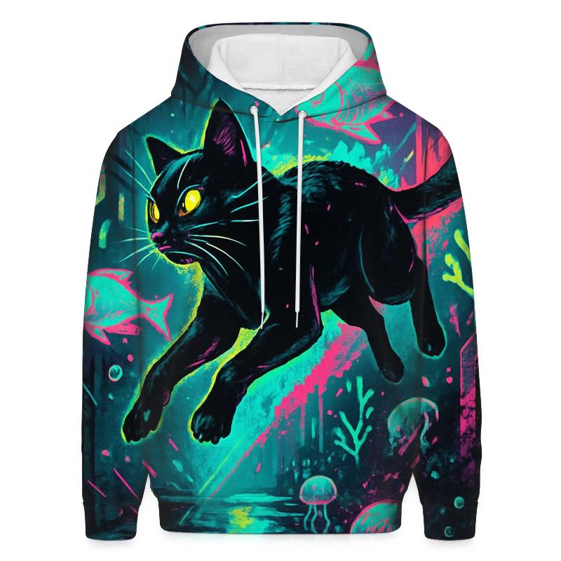 Neon Bubble Reef Alley Cat heavyweight hoodies