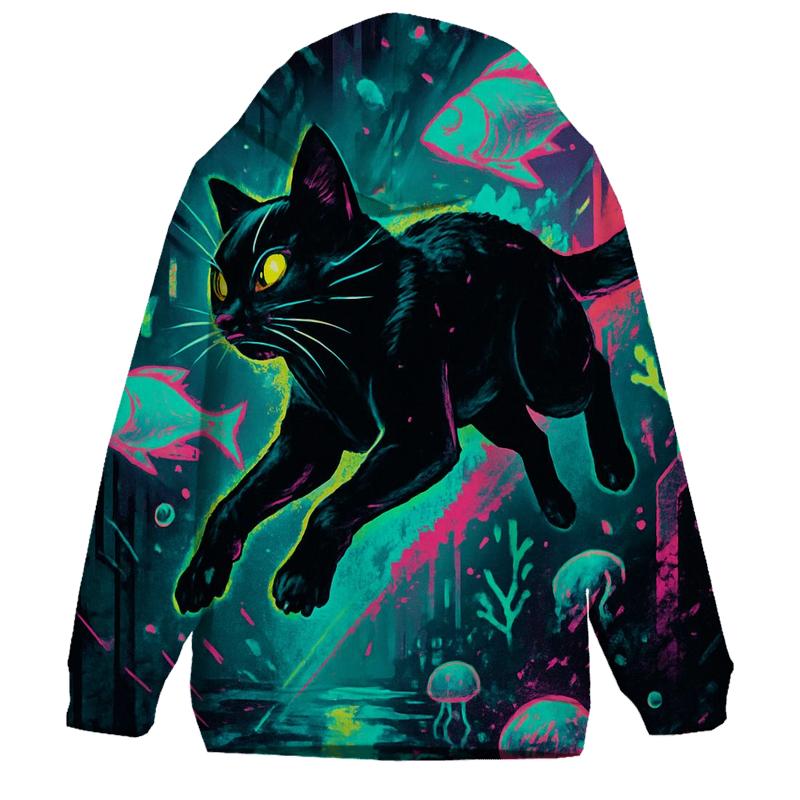 Neon Bubble Reef Alley Cat heavyweight hoodies