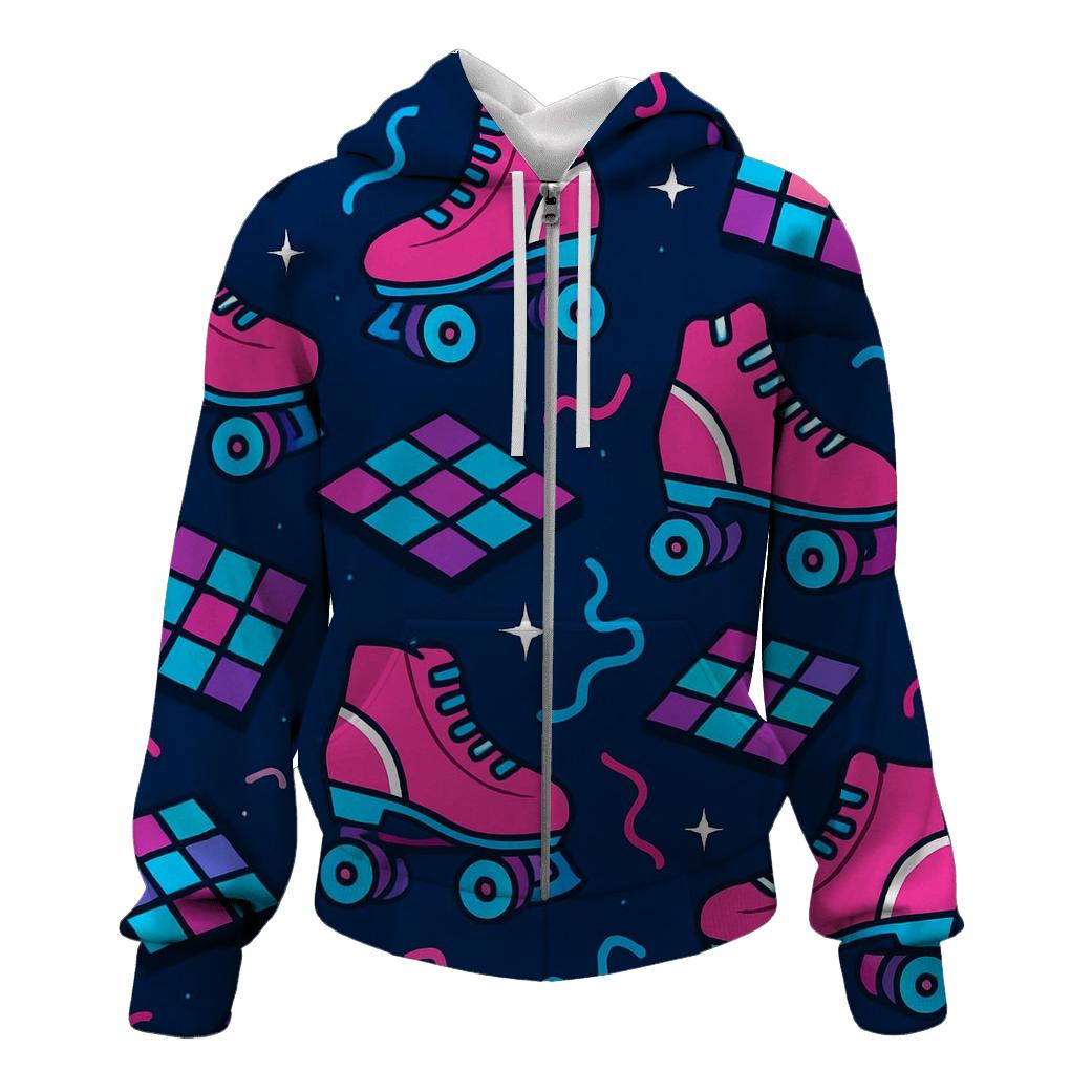 Roller Rink Neon Confetti hoodie styles
