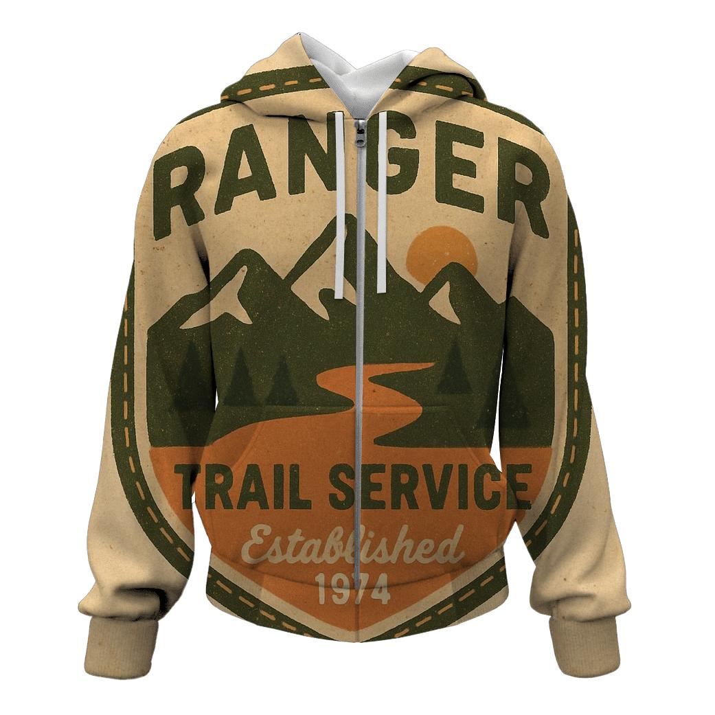 Faded 1970s National Park Ranger Badge Graphic hoodie styles