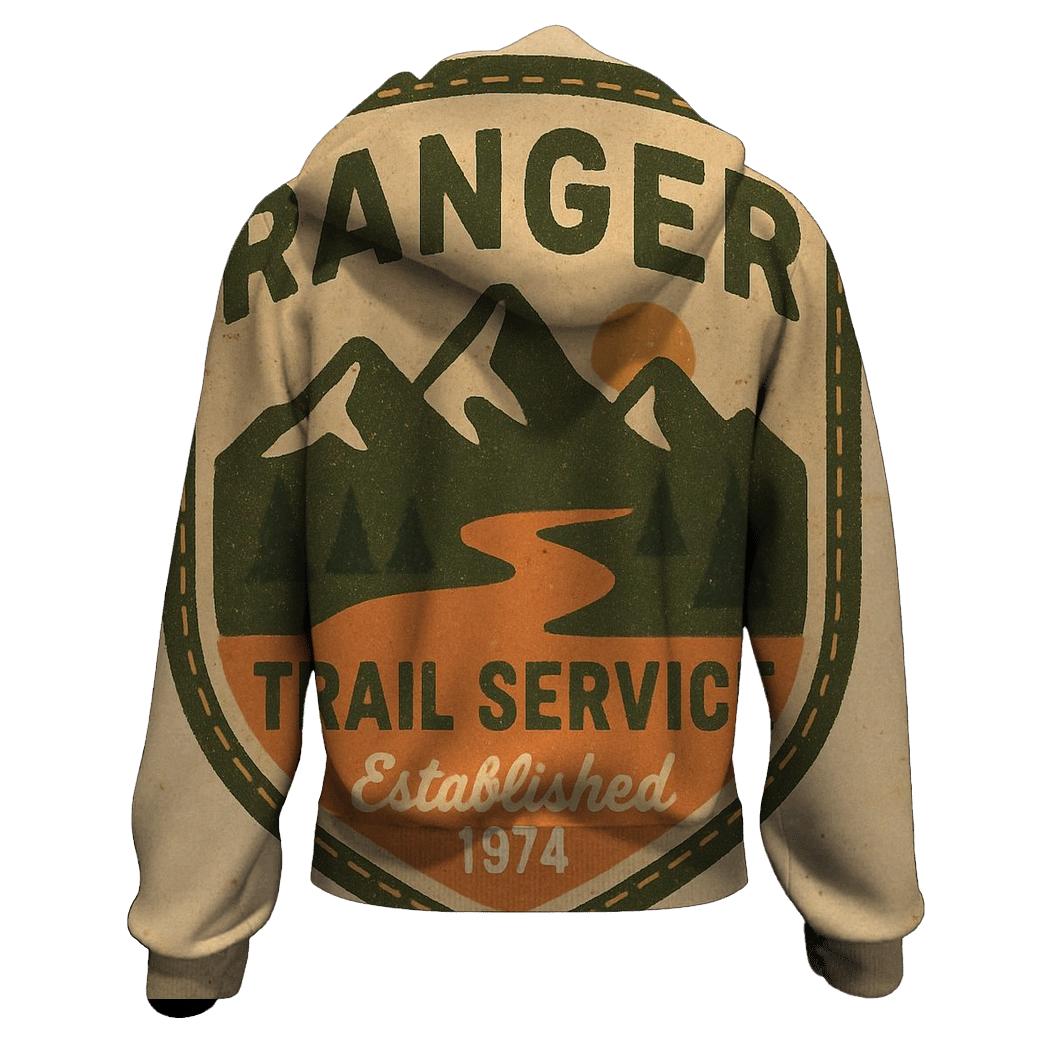 Faded 1970s National Park Ranger Badge Graphic hoodie styles