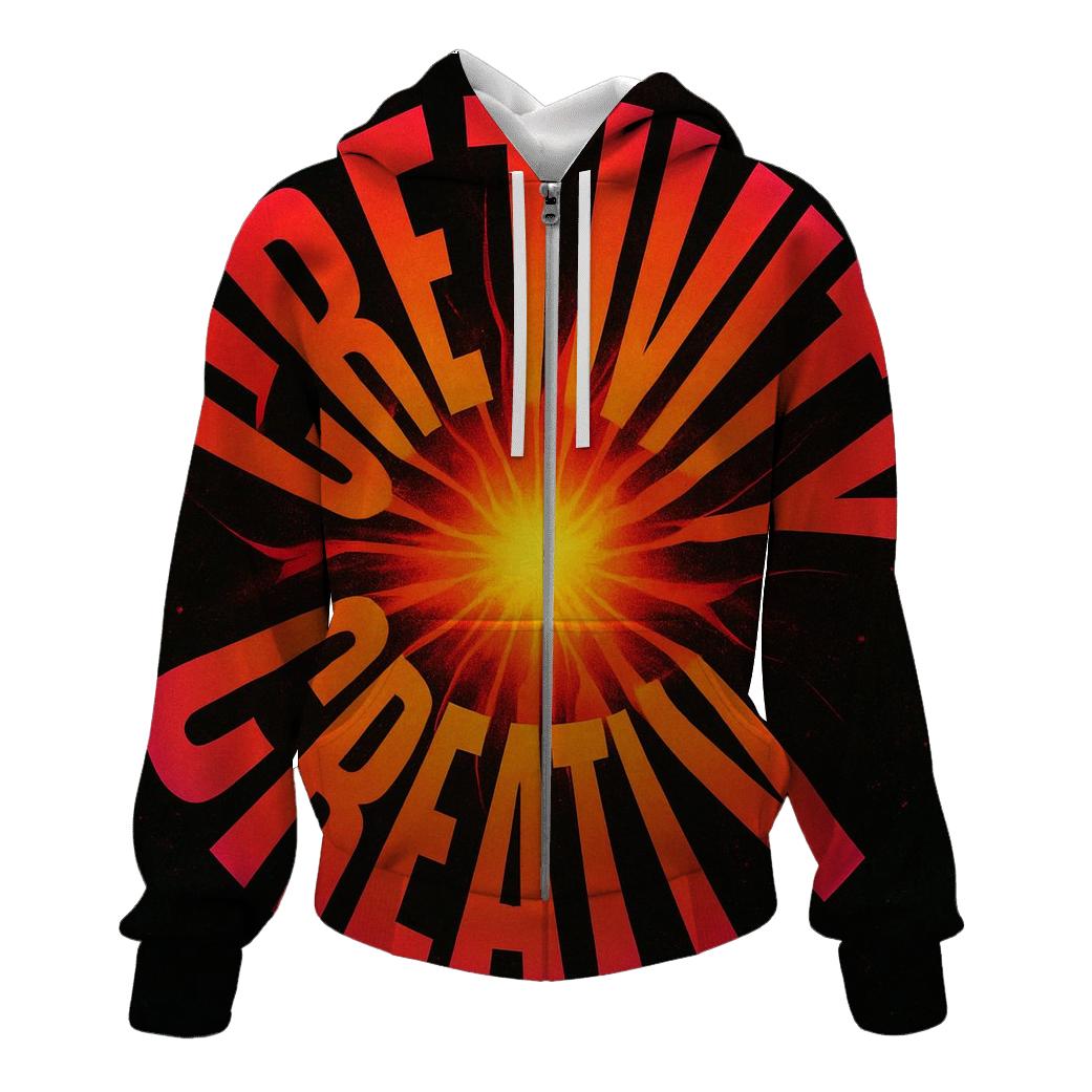 Solar Flare Typography Bloom heavyweight hoodies