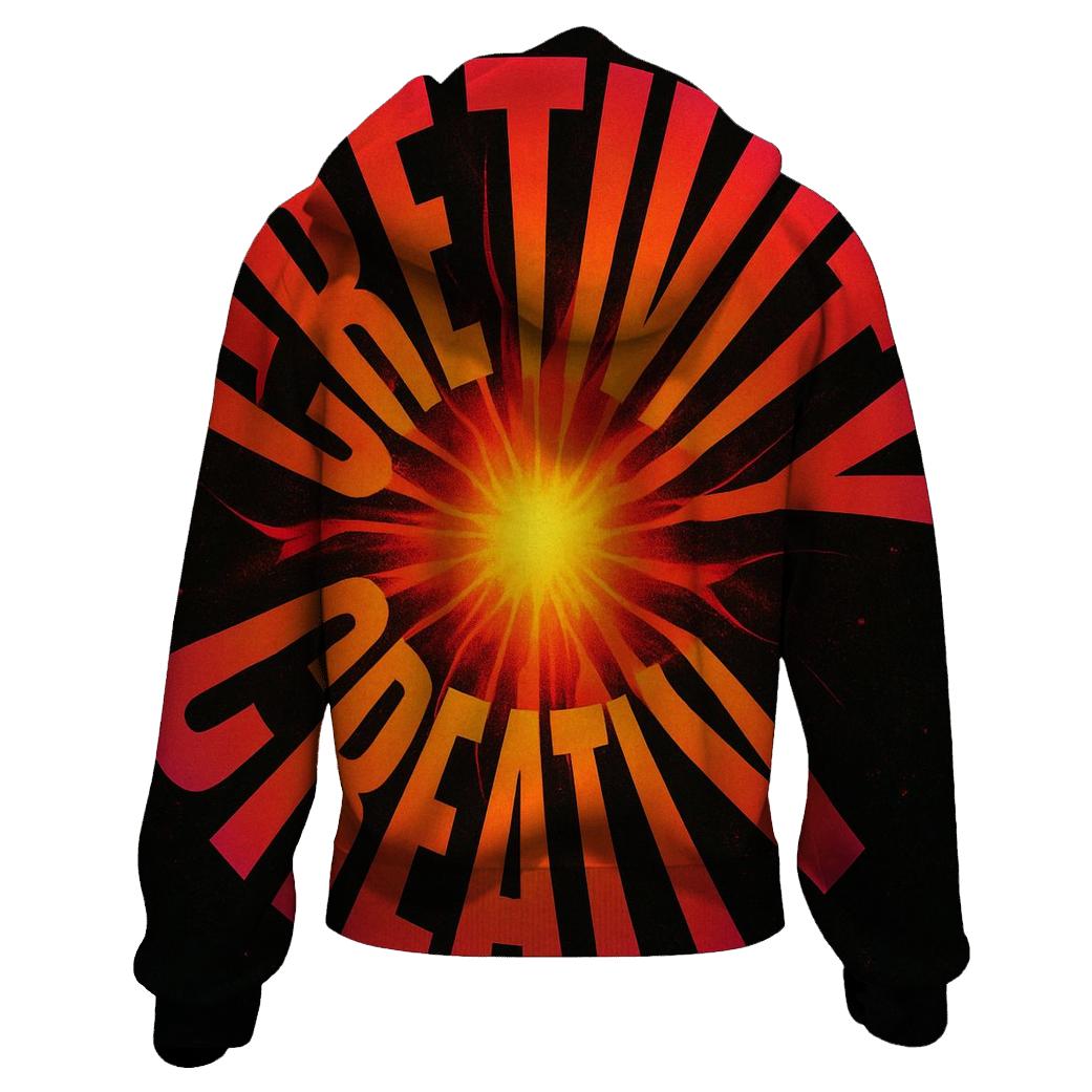 Solar Flare Typography Bloom heavyweight hoodies