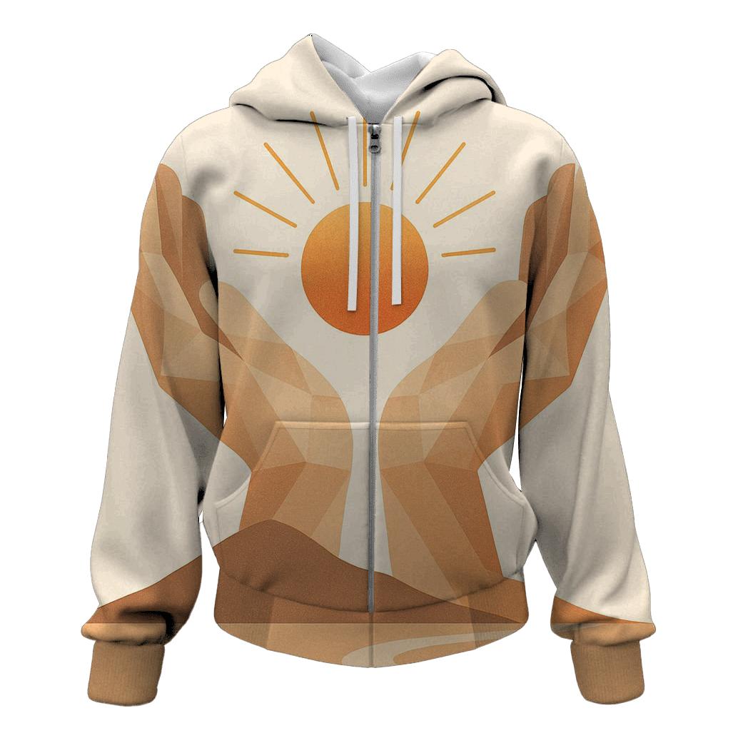 Hands Of Horizon zip-up hoodies