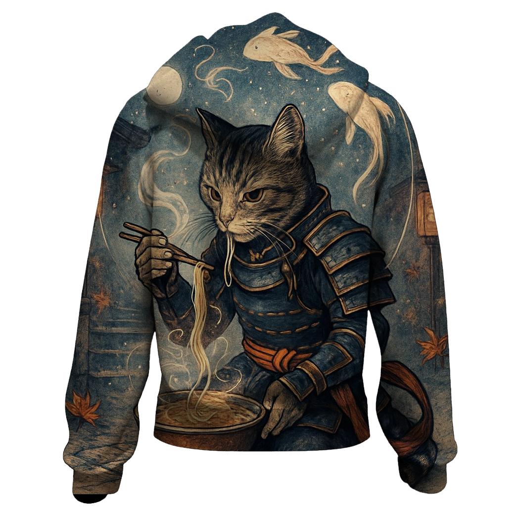 Moonlit Ramen Ronin Cat hoodie designs