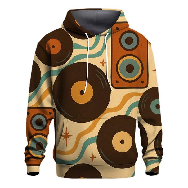 Groovy Vinyl Lounge Patterns printed hoodies