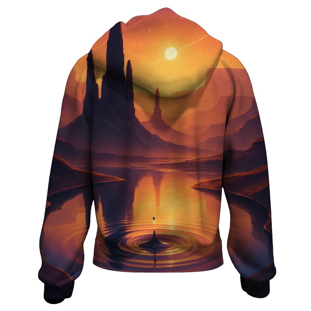 Canyon Glass Sunset Mirage zip-up hoodies