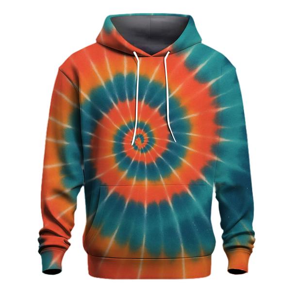 Solar Flare Spiral Overdye zip-up hoodies