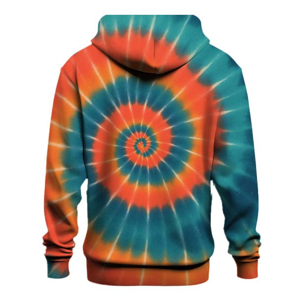 Solar Flare Spiral Overdye zip-up hoodies